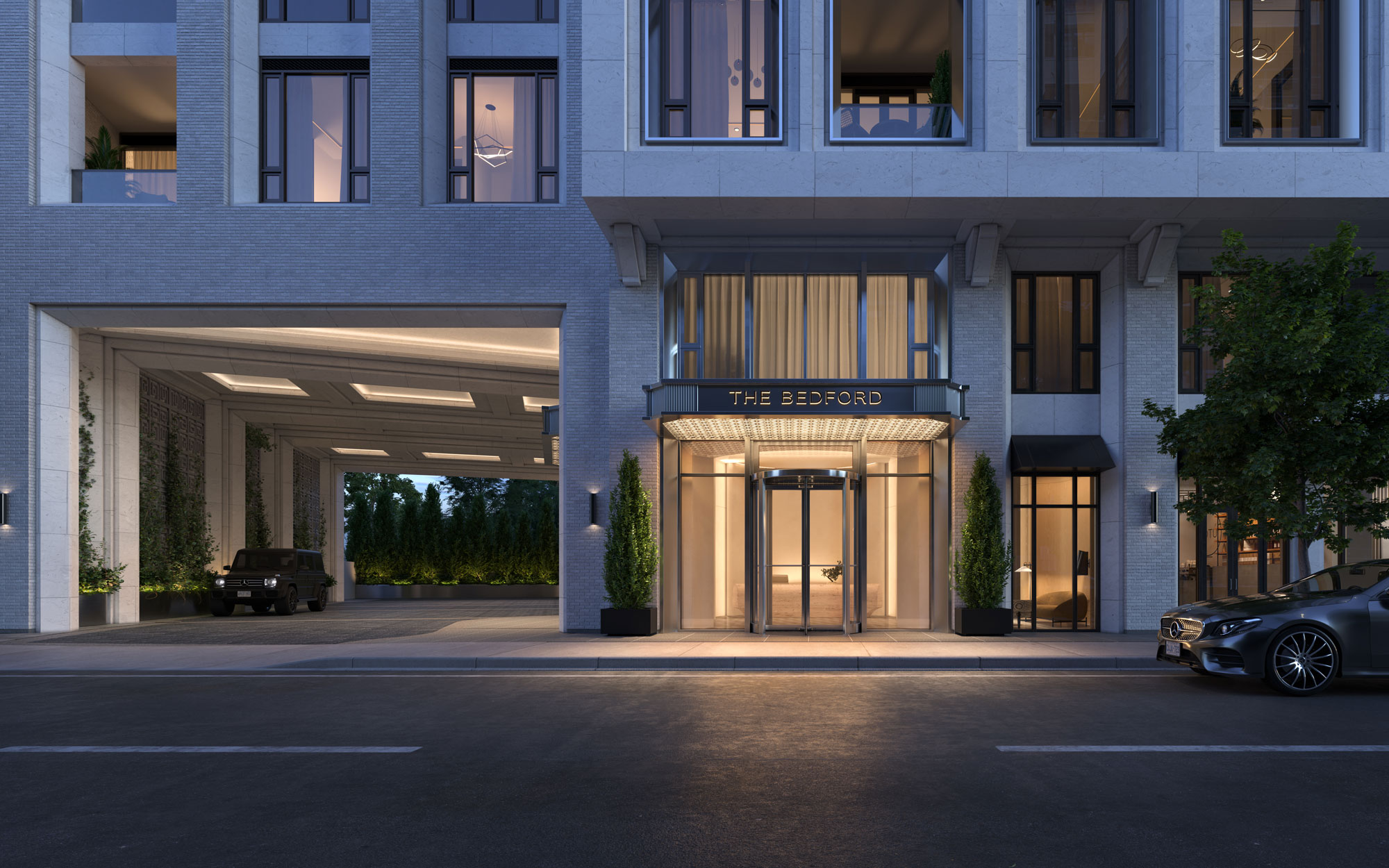 THE EXQUISITELY DESIGNED LOBBY ENTRANCE