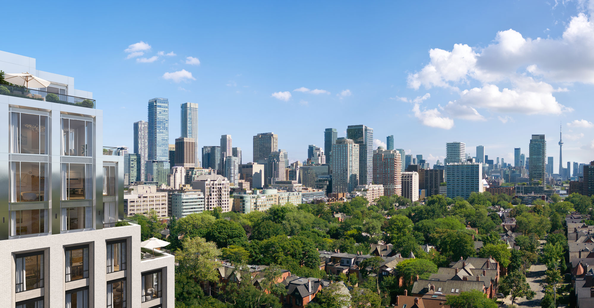 LOOKING SOUTHEAST OVER THE NEIGHBOURHOOD